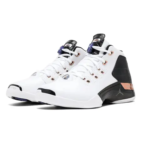 NIKE AIR JORDAN17(ナイキ エアジョーダン17) NIKE AIR JORDAN 17 + RETRO WHITE/MTLC CPPRCN-BLK-SPRT RYL rubber