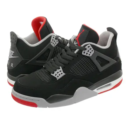 NIKE AIR JORDAN4(ナイキ エアジョーダン4) 4 RETRO BRED CHICAGO BULLS BLACK/CEMENT GREY/SUMMIT WHITE/FIRE RED