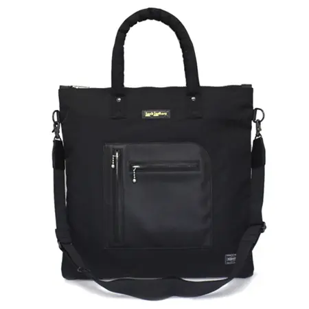 Lewis Leathers(ルイスレザーズ)ブロンクス Lewis Leathers (ルイスレザー) x PORTER BRONX BAG ブロンクス トートバッグ ナイロンツイル x ブラックレザー