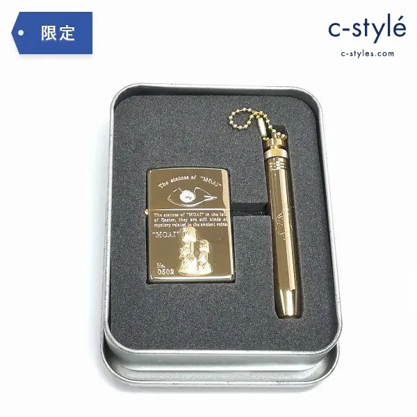 ZIPPO オイルライター モアイ 特別限定品 ゴールド ミニライト付 MOAI ジッポー