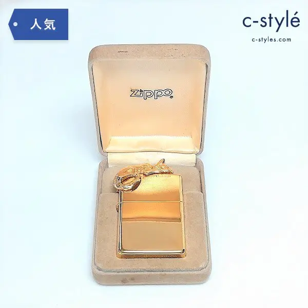 ZIPPO ジッポー 猫 CAT 立体 ゴールド USA製 オイルライター アニマル 座り