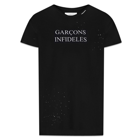 GARCONS INFIDELES(ギャルソンインフィデレス) Classic Logo Tee with Holes