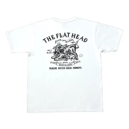 THE FLAT HEAD(ザフラットヘッド) MIWA KOMATSU 干支Tシャツ 丑 FN-THC-KM12