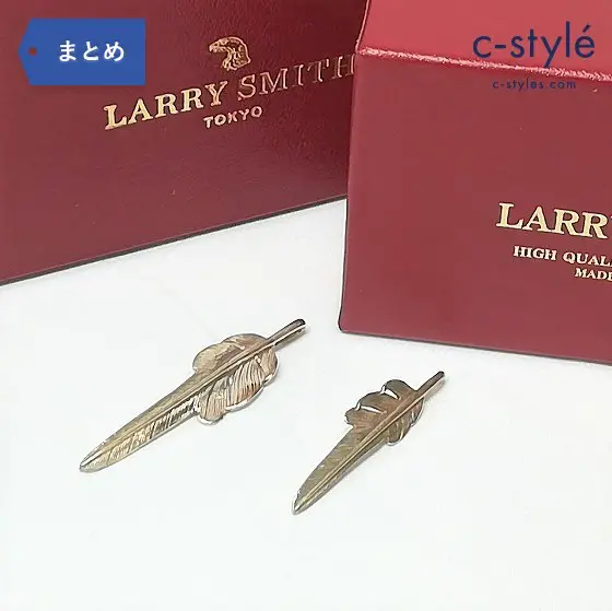 LARRY SMITH ラリースミス フェザートップ 2点 羽根 カゼキリ ペンダント ネックレス