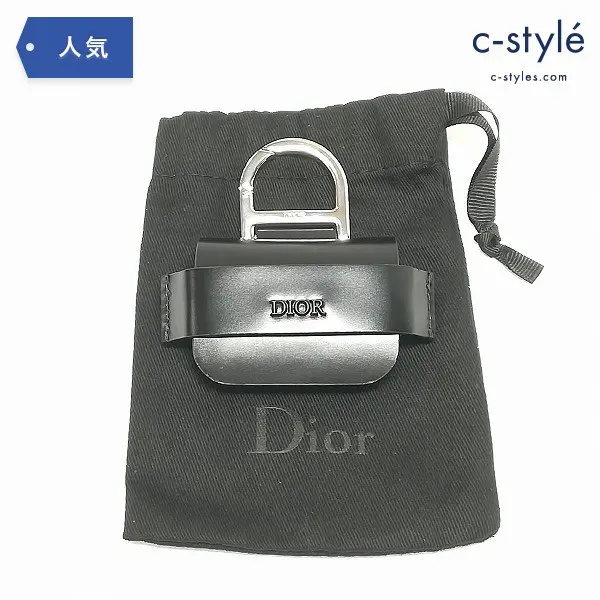 DIOR ディオール airpods 第1世代用 レザーケース カーフスキン ブラック イタリア製