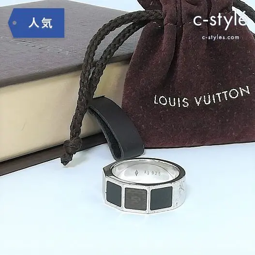 LOUIS VUITTON ルイ ヴィトン バーグ ダミエ4 M65717 サイズ17号 リング 指輪 SV925 シルバー