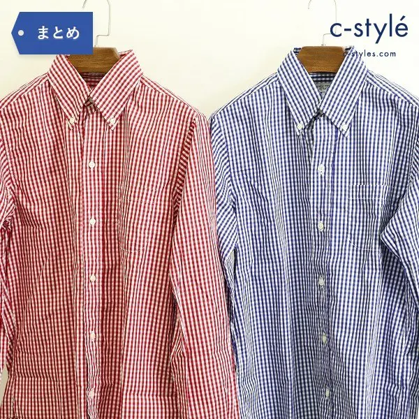 INDIVIDUALIZED SHIRTS インディビジュアライズド シャツ size15 2点 ボタンダウンシャツ 長袖