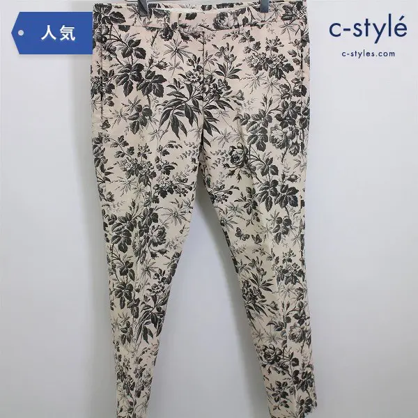 GUCCI グッチ 17SS フローラル プリント パンツ size46 ボタニカル テーパード ベージュ