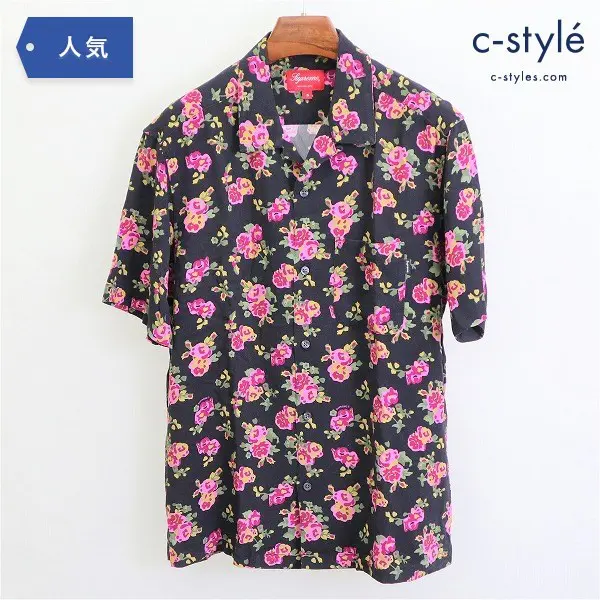 Supreme シュプリーム 20SS Floral Rayon シャツ Sサイズ オープンカラー 半袖 レーヨン