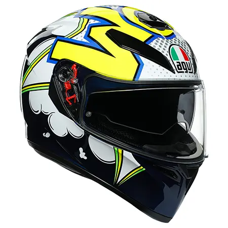 AGV(エージーブイ) K-3 SV MPLK 007-BUBBLE BLUE/WH/YELLOW FLUO