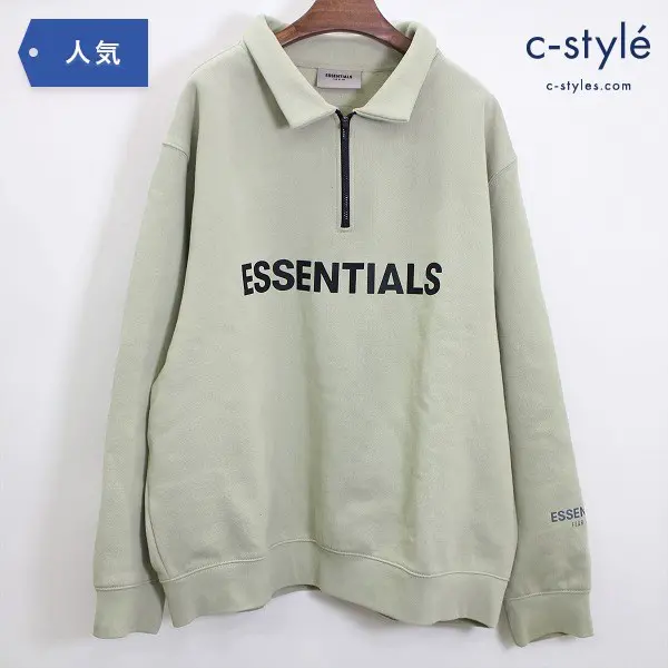 FOG ESSENTIALS エッセンシャルズ ハーフ ジップ プルオーバー スウェット L トレーナー