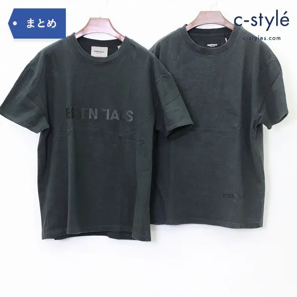 FOG ESSENTIALS エッセンシャルズ 半袖 Tシャツ XS 2点 ロゴ オーバーサイズ ブラック Uネック