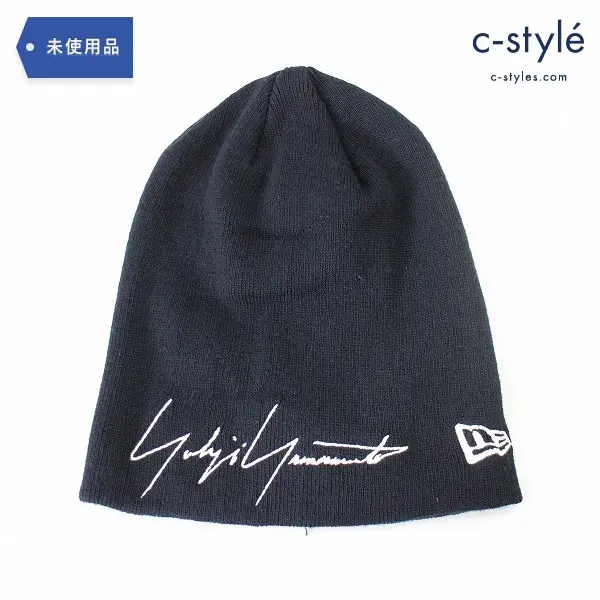 Yohji Yamamoto POUR HOMME ヨウジヤマモト × NEW ERA ニューエラ ニット帽 ロゴ ビーニー 綿