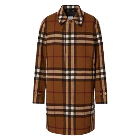 BURBERRY COAT(バーバリー コート) ダブルフェイス チェックウール カーコート