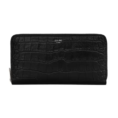 CELINE WALLET(セリーヌ) 財布 ラージ ジップウォレット / クロコダイル エンボスドカーフスキン