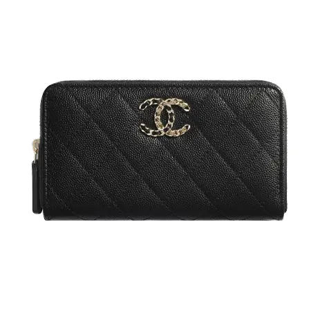 CHANEL WALLET(シャネル) 財布 ジップ ウォレット グレインド カーフスキン ブラック