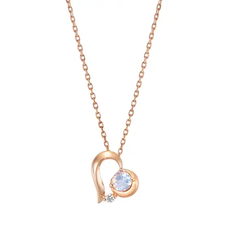 STAR JEWELRY(スタージュエリー) K10 ネックレス HEART MOON