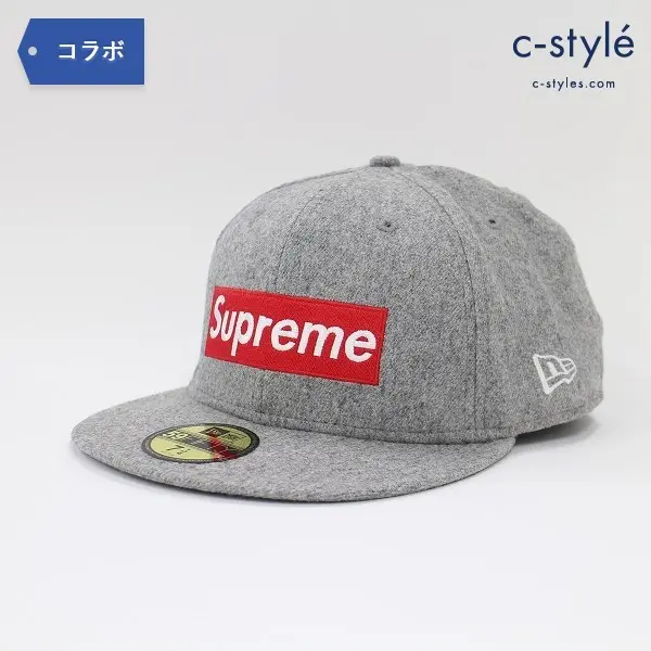 Supreme × NEW ERA × National Champion 12SS BOX LOGO ボックス ロゴ キャップ 7 1/4 グレー