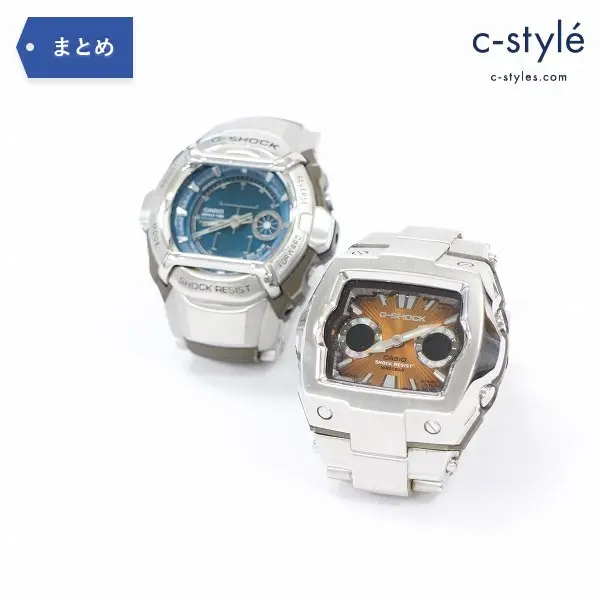 CASIO カシオ G-SHOCK G-011D-4AJF G520D 腕時計 2点 ショックレジスト クォーツ ステンレス