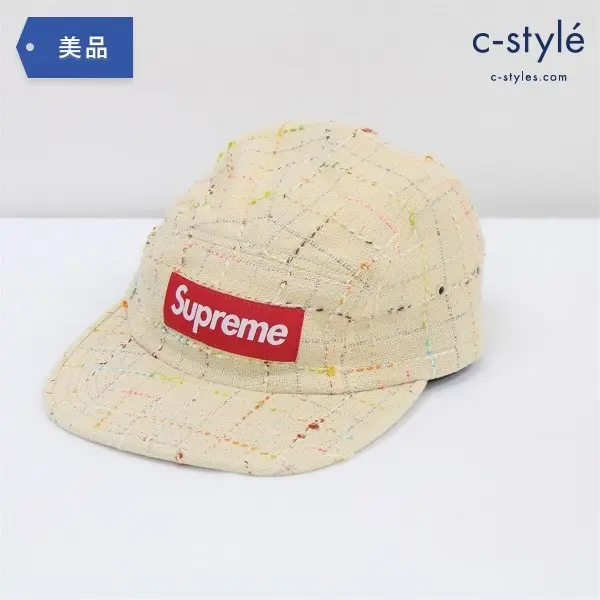 Supreme シュプリーム Boucle Camp Cap キャンプ キャップ ボックスロゴ コットン チェック