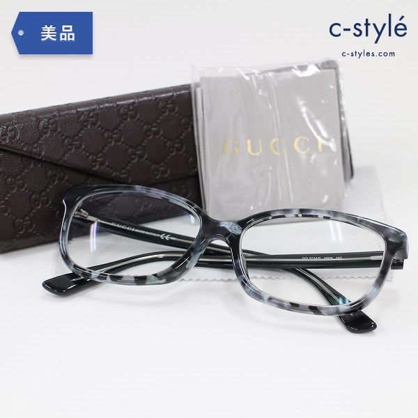GUCCI グッチ GG 3734/F HNW 140 眼鏡 メガネ フレーム アイウェア ゼブラ レディース 度あり