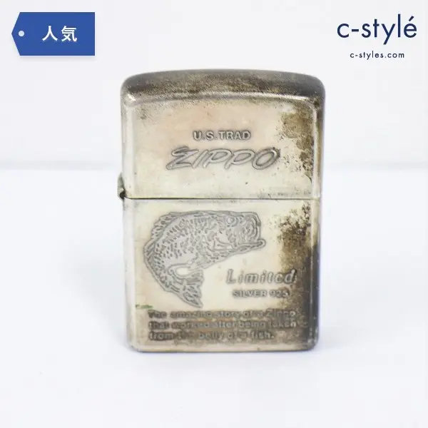 ZIPPO ジッポー オイルライター Limited SILVER 925 ブラックバス 1994 喫煙具 タバコ