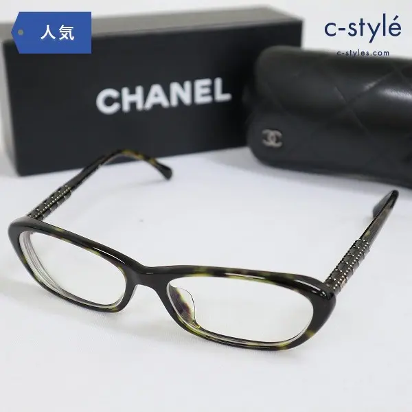 CHANEL シャネル 度入り眼鏡 ギャランティカード付き ココマーク ロゴ 3215-A C.714 55ロ16