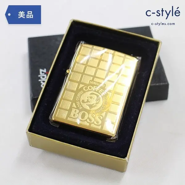 ZIPPO SUNTORY BOSS 金のBOSS 懸賞 純金メッキ サントリー ボス 喫煙具 タバコ