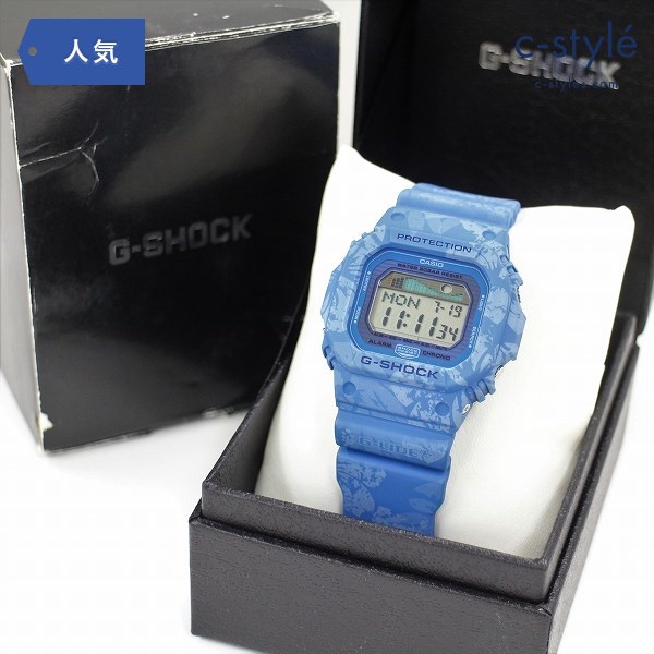 カシオ G-SHOCK Gライド GLX-5600F-2JF デジタル 腕時計 総柄 青