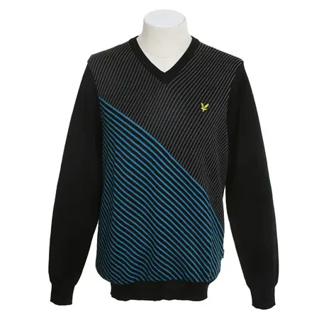 ライル&スコット(Lyle&Scott) MULL-Future Stripe Knit17117023007 KN760G-True Black