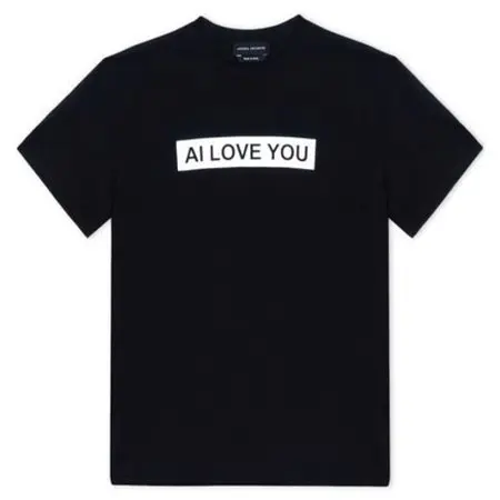 ANDREA INCONTRI(アンドレアインコントリ) AI LOVE YOU プリント Ｔシャツ