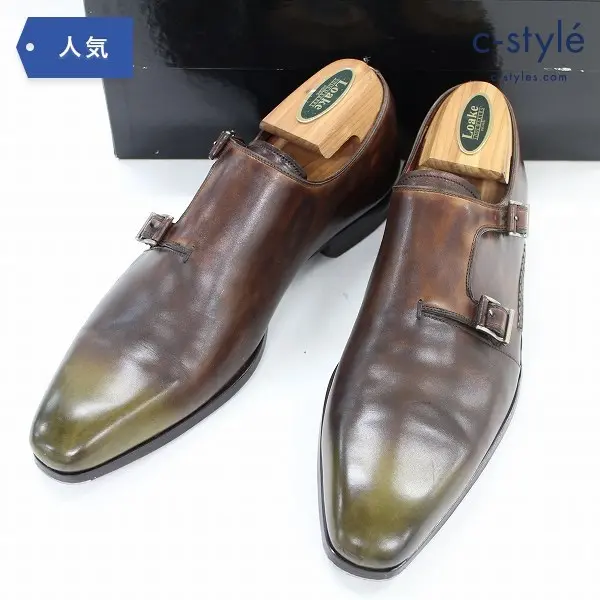 MAGNANNI マグナーニ ダブルモンク ストラップ シューズ size41 レザー