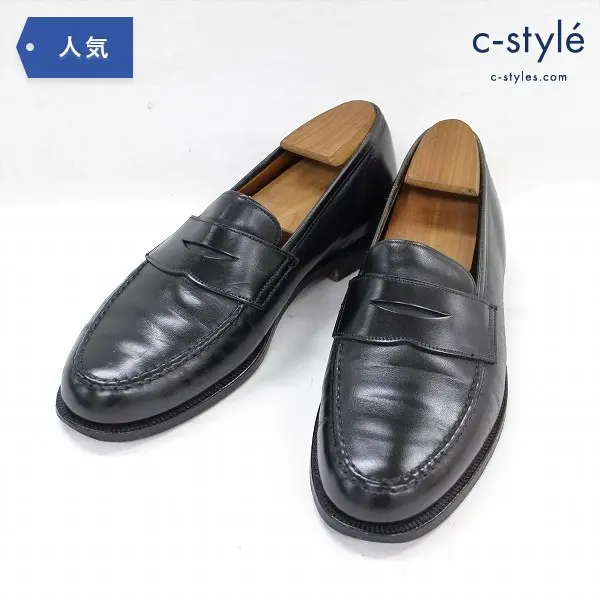 Crockett&Jones クロケット&ジョーンズ ローファー 7 1/2 レザー ブラック 靴