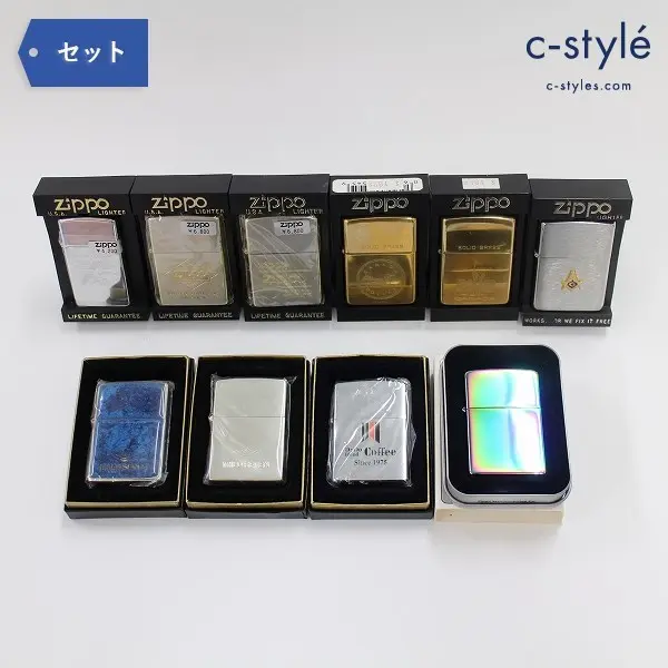 ZIPPO オイルライター 10点 マイルドセブン SOLID BRASS フリーメイソン