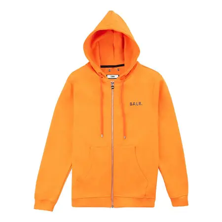 BALR.(ボーラー) Q-SERIES STRAIGHT ZIP THRU HOODIE VIBRANT ORANGE