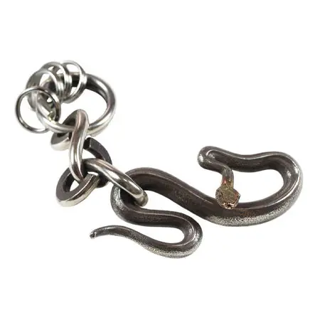 LYNCH SILVERSMITH(リンチシルバースミス) SNAKE GOLD HEAD KEY RING