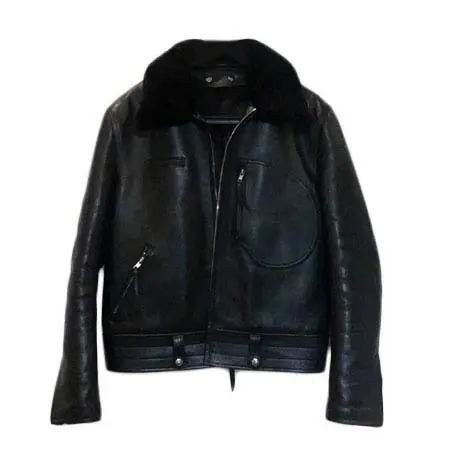 BIG TWIN(ビッグツイン) Mouton Cowhide Leather D Poke Single Riders Jacket