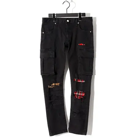 BLACK HONEY CHILI COOKIE(ブラックハニーチリクッキー) Patched Stretch Skinny Cargo Pants / BLACK 2905402