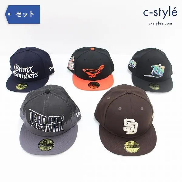 NEW ERA ニューエラ 59FIFTY 7 1/2 59.6cm キャップ 帽子 5点 MLB TB SD NY