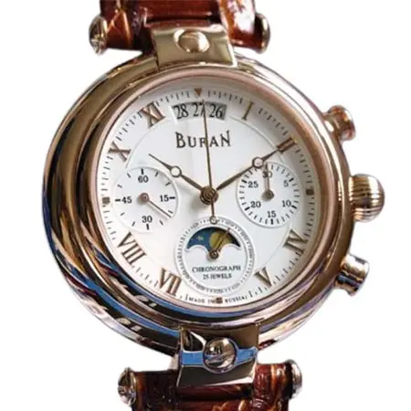 BURAN(ブーラン) 31679 Moonphase White Rose Gold