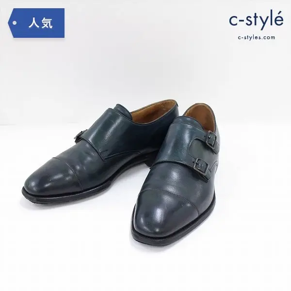 CROCKETT&JONES クロケット＆ジョーンズ ダブルモンク レザー シューズ 8D