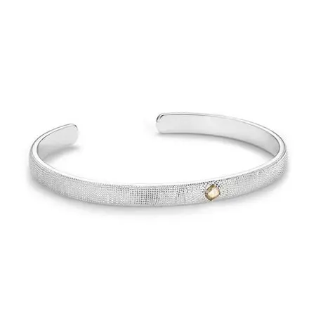 De Beers(デビアス) Talisman open bangle in white gold