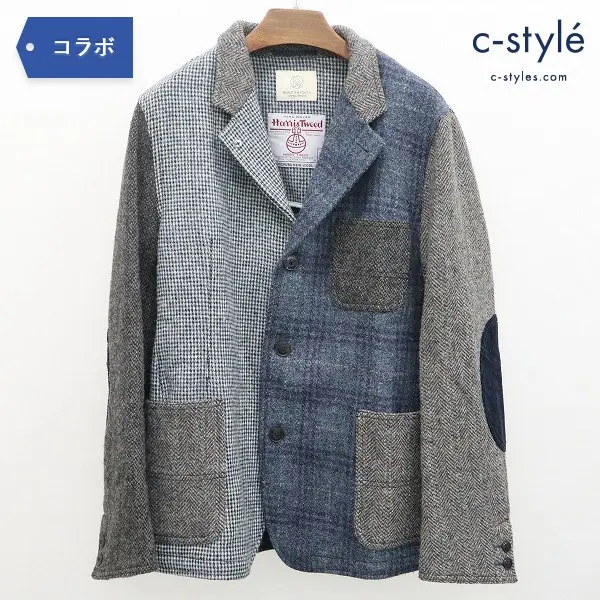 UNITED ARROWS × Harris Tweed テーラード ジャケット L 背抜き 段返り メンズ