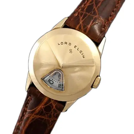 LORD ELGIN(ロードエルジン) “CHEVRON” DIGITAL JUMP HOUR WATCH – 14K GOLD FILLED