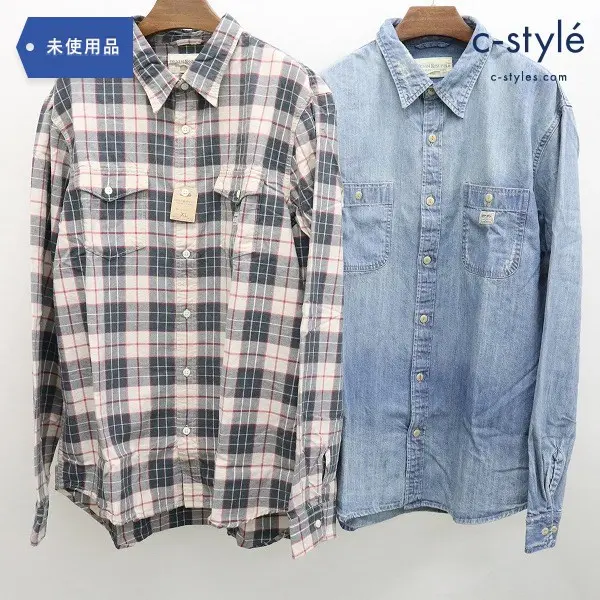 DENIM & SUPPLY ラルフローレン 長袖 シャツ XL 2点 デニム チェック メンズ