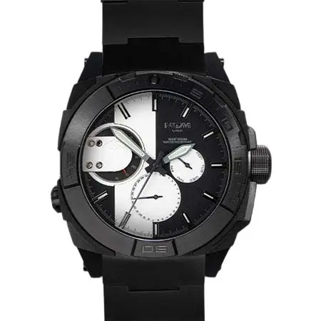 MTM(エムティーエム) US-744X Black – Black-Silver Dial – Black Tit Bandke