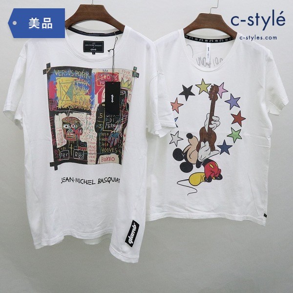 glamb グラム コラボ Tシャツ 2点 size2 Disney Jean-Michel Basquiat