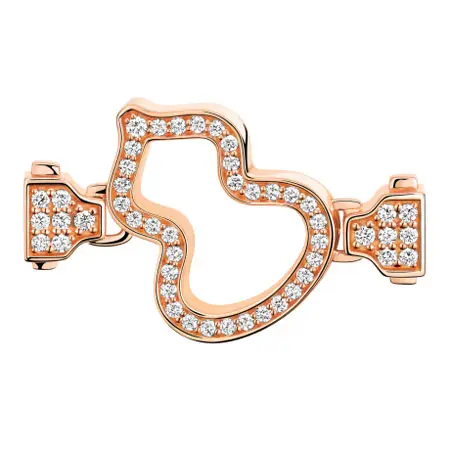 QEELIN(キーリン) SMALL WULU BUCKLE IN 18K ROSE GOLD WITH DIAMONDS