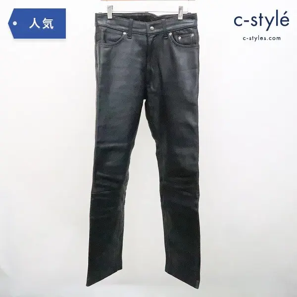 KUSHITANI クシタニ レザー パンツ LL バイカー 牛革 日本製 ブラック バイク