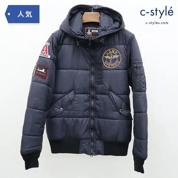 HYSTERIC GLAMOUR プリマロフト ナイロンタフタ フーデッド MA-1 ジャケット M